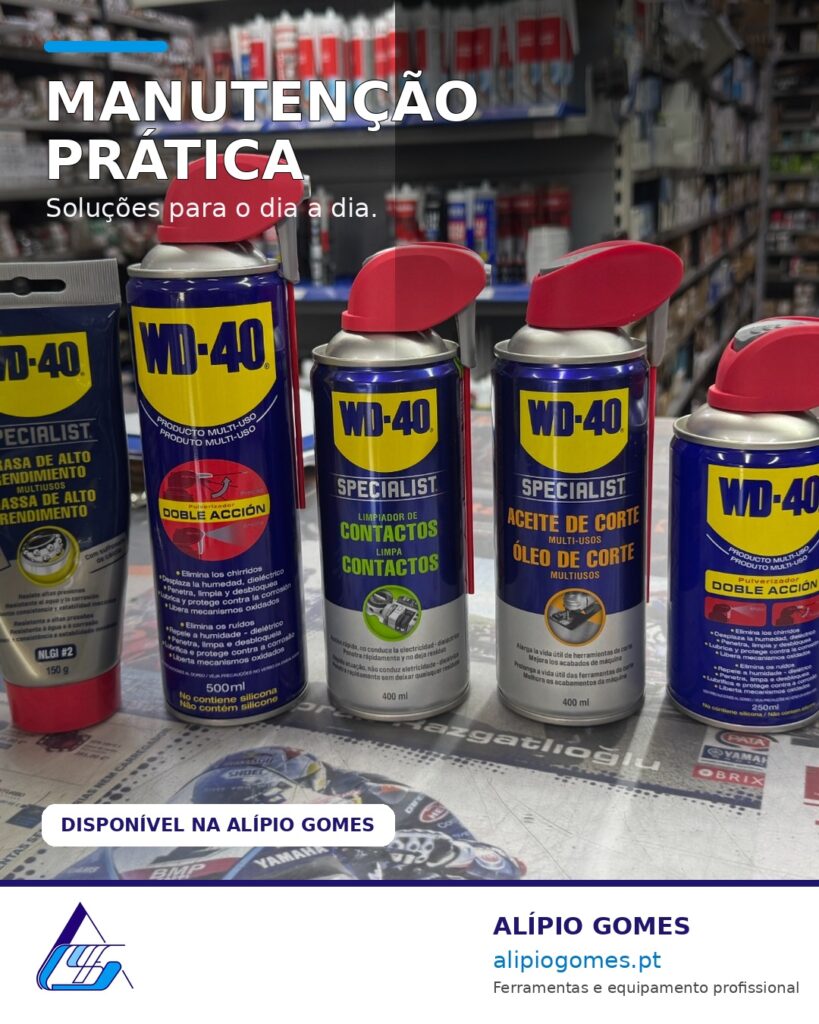 A manutenção certa ajuda a manter tudo a funcionar. 🔧